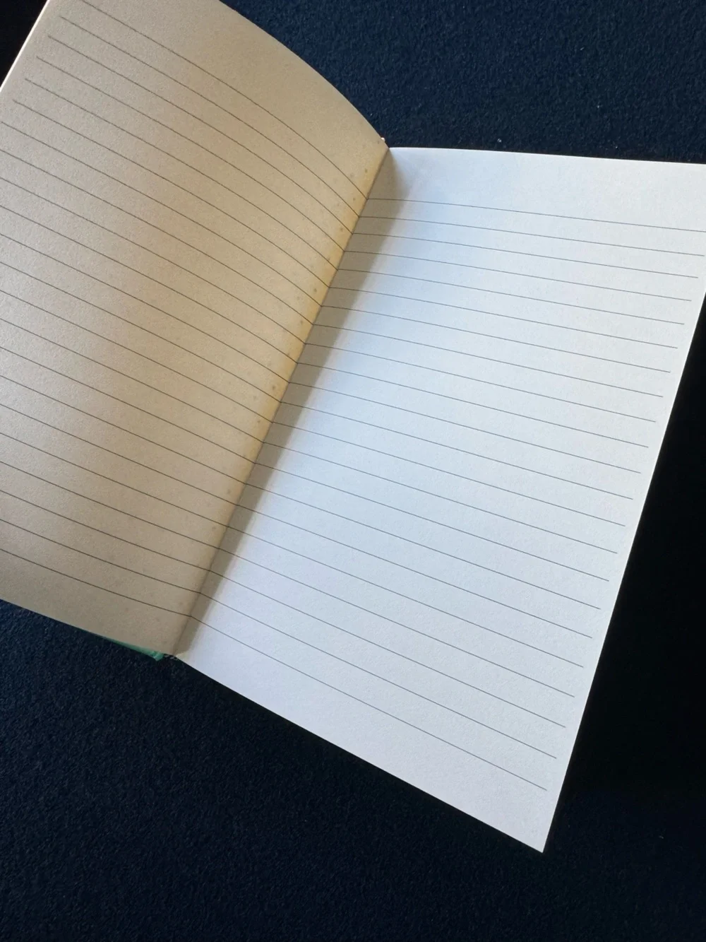 kate spade ♠️ teal & cream lined notebook w/coordinating ribbon place marker